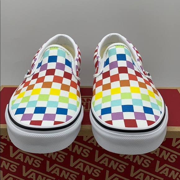 VANS CLASSIC SLIP ON CHECKERBOARD RAINBOW WMNS - Picture 5 of 16